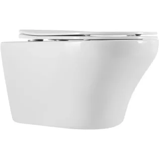 Унитаз подвесной ArtMax Gina AM218CHR безободковый с сиденьем микролифт белый