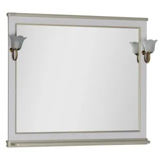 Зеркало Aquanet Валенса 182648 110 см белый краколет/золото