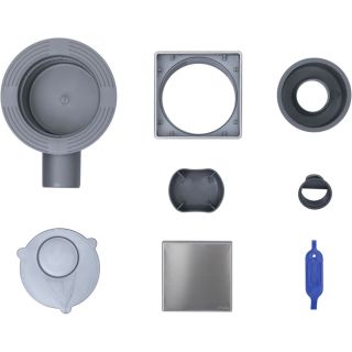 Душевой трап Logan L006-100 с решеткой Нержавеющая сталь под плитку