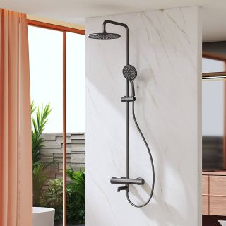 Душевая стойка Raglo R20.26.09 с термостатом графит