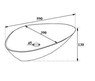Умывальник Runo мебельный 60 треугольный TERZO (00-00001360)