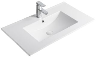 Раковина Gid 9080e 71104 встраиваемая сверху белая 81x46.5x17