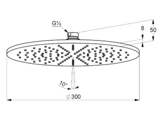 Верхний душ Kludi A-QA 64330N5-00 30 см брашированный никель