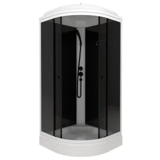 Душевая кабина Triton Грэй Щ0000067302 90x90 см профиль чёрный стекло тонированное