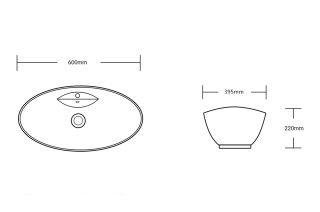 Раковина Cerutti SPA CR7003 с переливом 60см белый