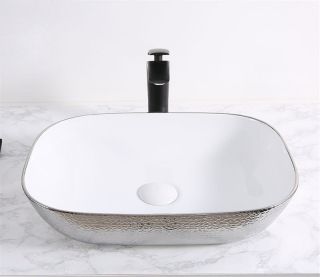 Раковина CeramaLux  D1333H021 черно-серая 50 см