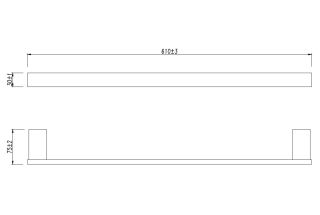 Полотенцедержатель Lemark Smooth Line 9786024 одинарный графит
