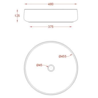 Раковина ArtCeram Cognac COL002 05 34 белая 48 см