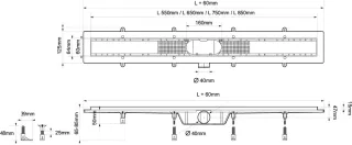 Душевой лоток Milleau Point M750PB 65 см черный