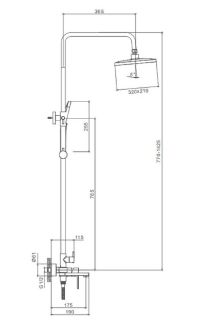 Душевая стойка Splenka S06.24.06 чёрный