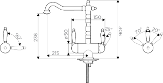 Смеситель для кухни Omoikiri Amagasaki-АB
