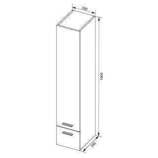 Шкаф-пенал для ванной Aquanet Верона 30 белый