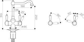 Смеситель для кухни Omoikiri Tottori-SI