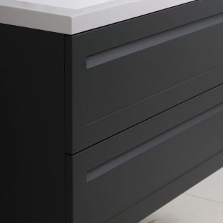 Подвесная тумба под раковину Art&Max Platino 90см серый матовый AM-Platino-900-2C-SO-GM-Cer