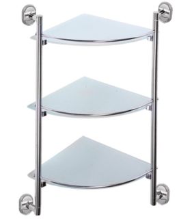 Полка стеклянная угловая Haiba HB1907-3 хром
