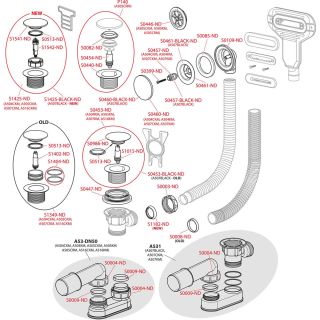 Слив-перелив для ванны AlcaPlast 57см клик-клак черный A507BLACK