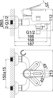 Комплект смесителей DQ DA1350001SET (DA1352101,DA1353201)
