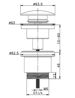 Донный клапан для раковины Raglo R600.01.04 бронза