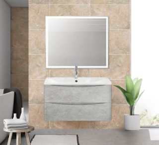 Тумба под раковину BelBagno подвесная 80x50см Cemento Verona Grigio ACQUA-800-2C-SO-CVG