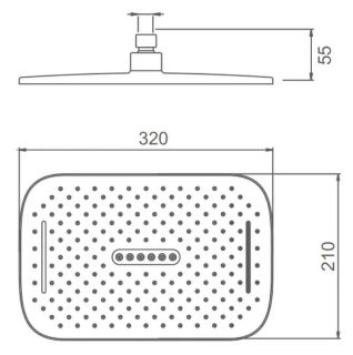 Верхний душ Splenka S451.53 32x21см хром