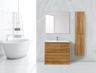 Тумба под раковину BelBagno напольная 80x85см Bianco Lucido ALBANO-800-2C-PIA-BL