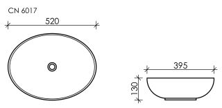 Раковина Ceramica Nova Element CN6017MDH 52см тёмный антрацит матовый