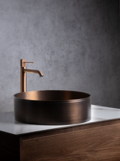 Раковина AltroBagno Costoso 001008 BrAn из нержавеющей стали бронза состаренная