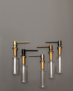 Дозатор для кухонной мойки AltroBagno Flusso 080503 GrMt  оружейная сталь