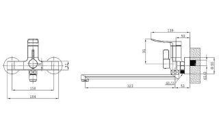 Смеситель для ванны Splenka S31.22 хром