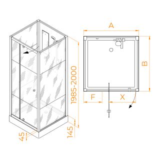 Душевая кабина RGW AN-207 411320788-95 80x80см белый