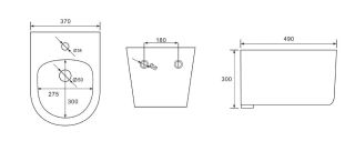 Биде подвесное Aquatek Мия AQ1004-MB черное