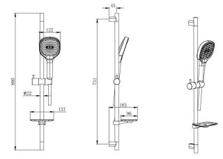 Душевой гарнитур Aquatek AQ2021MB чёрный матовый
