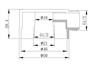 Шланговое подсоединение Aquatek AQ2454MB чёрный матовый