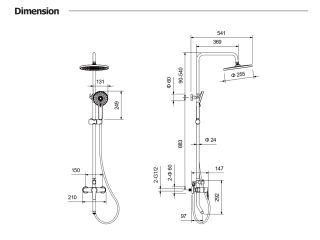 Душевая стойка Aquatek Лугано AQ2740BGM оружейная сталь