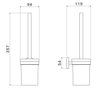 Ёршик Aquatek Европа AQ4110BGM шлифованный чёрный хром