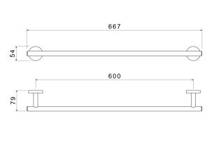 Полотенцедержатель Aquatek Оберон AQ4214BG шлифованное золото
