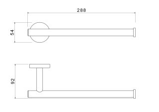 Полотенцедержатель Aquatek Оберон AQ4219BG шлифованное золото
