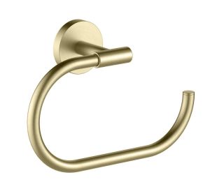 Полотенцедержатель овальный Aquatek Оберон AQ4221BG шлифованное золото