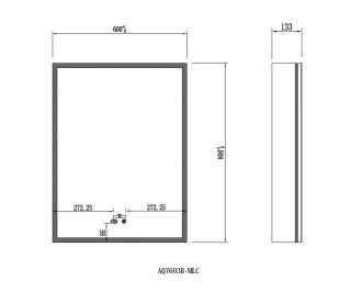 Зеркало-шкаф с подсветкой Aquatek AQ7603B-MLC 60 см сенсорное управление хром