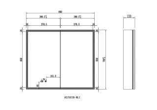 Зеркало-шкаф с подсветкой Aquatek AQ7803B-MLC 80 см сенсорное управление хром