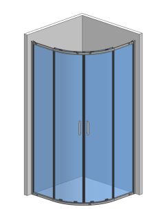 Душевой уголок AQUAme AQM3801F-9 90x90см хром
