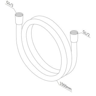 Шланг для душа 150 AM.PM F0415B22 черный