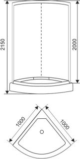 Душевая кабина ARCUS AS-122 100x100