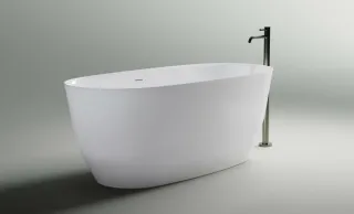 Ванна из искусственного камня Astra-Form Атрия 01010047 160x75 см с интегрированным переливом белый глянец