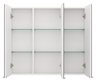 Зеркальный шкаф Misty Аура 90см белый