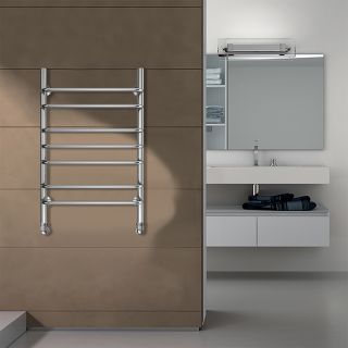 Полотенцесушитель водяной AZARIO FERRARA AZ09158 500/800 7 секций, нижнее/диагональное подключение, 1/2, хром