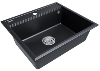 Мойка кухонная Paulmark Stepia PM115951-BLM чёрный металлик