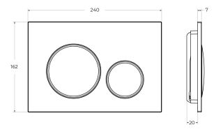 Кнопка смыва BelBagno BB-17C-IN сатин