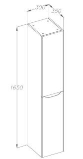 Пенал Opadiris Элеганс Z0000014967 30 белый левый