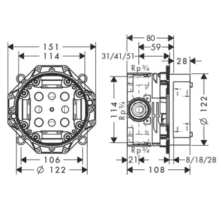 Смеситель для душа Hansgrohe Novus Loop 71365000S хром